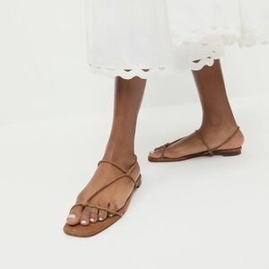 Loeffler Randall // NEW Eleanor Cacao Suede Strappy Sandal